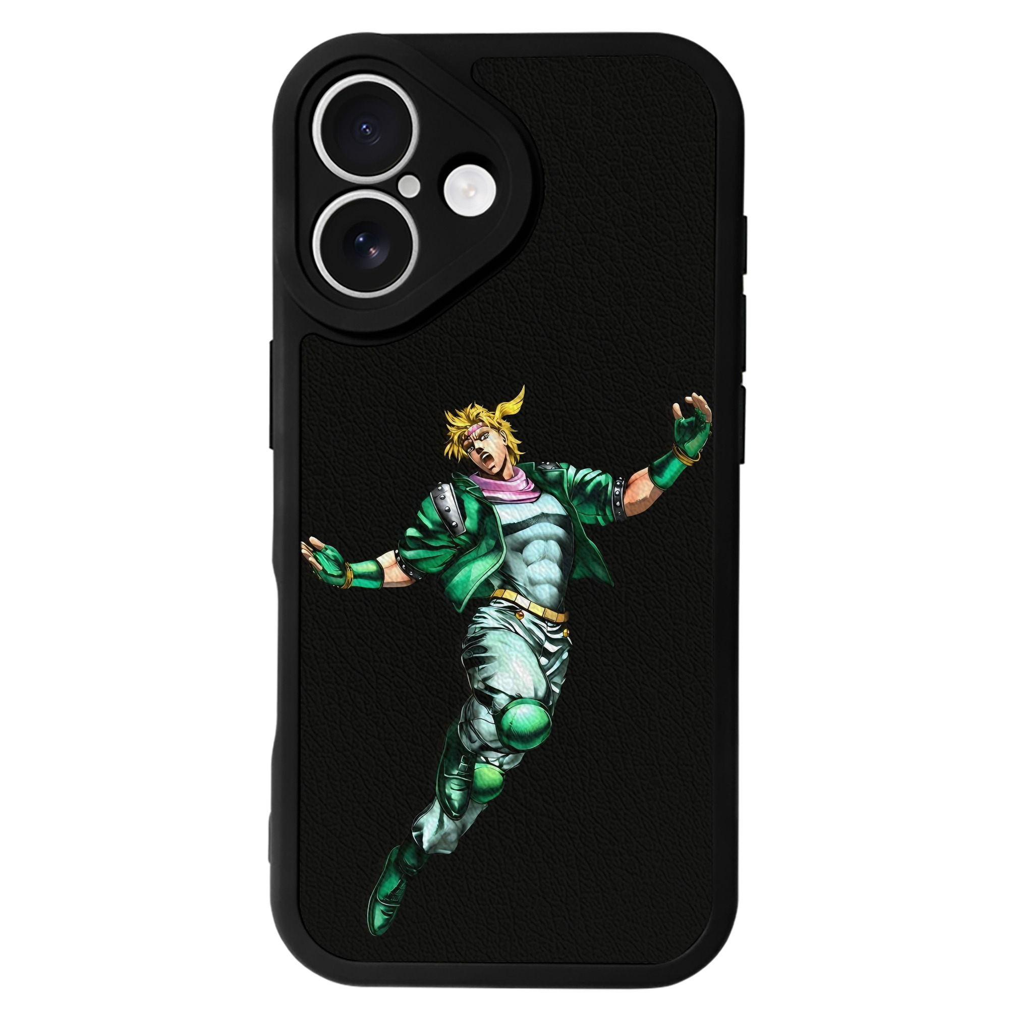 （画像用） ジョジョの奇妙な冒険 ディオ?ブランドー JoJo's Bizarre Adventure Dio Brando 【iPhone 16シリーズ対応】シリコンスマホケース（レザー調） 材質：シリコン